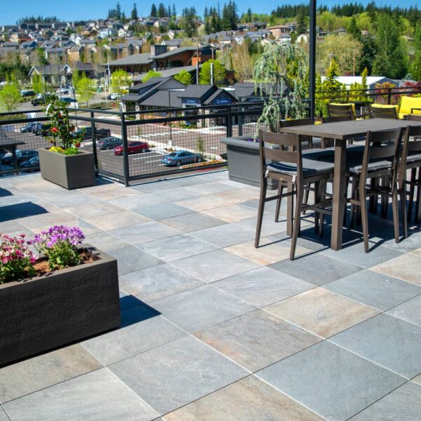 Pedestal Installation with Fusa Multi Porcelain Pavers for Rooftop Deck Application