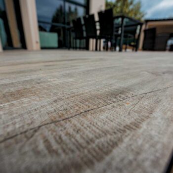 Espiro Fado Grey Porcelain Pavers with Fine Details and Craftman Marks Resembling Real Wood