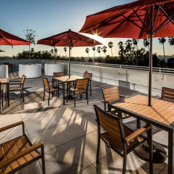 Rooftop Dining Terrace with HDG Sandina Cream Porcelain Pavers