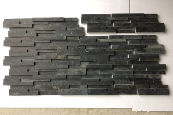 Mesh Mounted Rectangles Honed Finish Cave Black Limestone from HDG