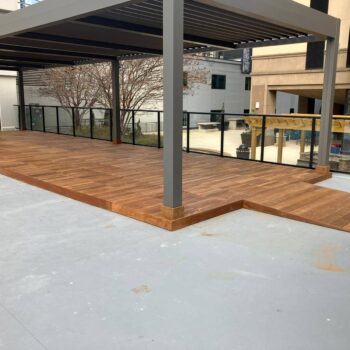 Ipe Deck Tiles over Buzon Pedestals Installed by Viking Construction