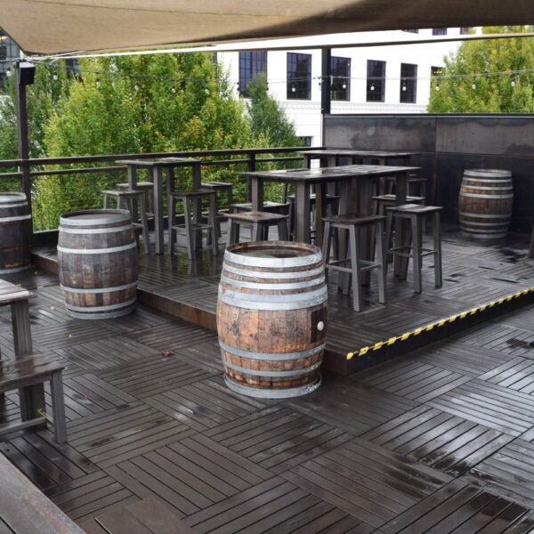 Commercial Rooftop Deck with Buzon Pedestals and Ipe Decking