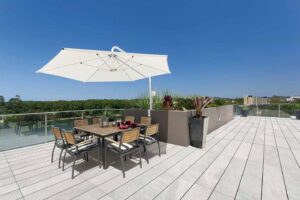 Pedestal Paver Rooftop Deck Gives Territorial View