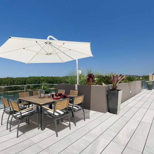 Pedestal Paver Rooftop Deck Gives Territorial View