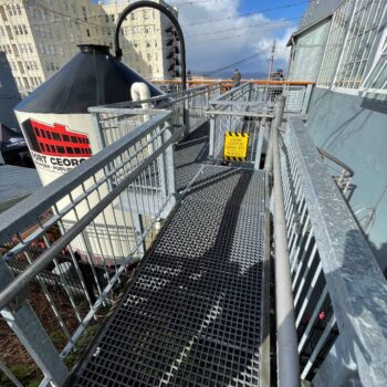 Grating Panels Catwalk to Rooftop Deck