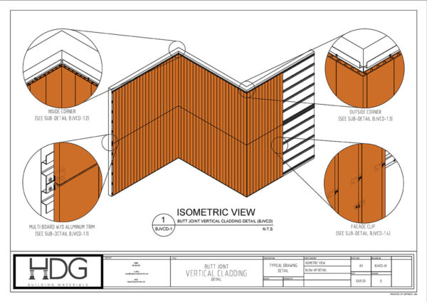 Thumbnail Image of Resysta Technical Drawing for Butt Joint Vertical Cladding for Detail PDF