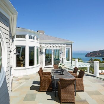 Outdoor Living Space Raised Terrace with Porcelain Pavers Over Buzon Pedestals