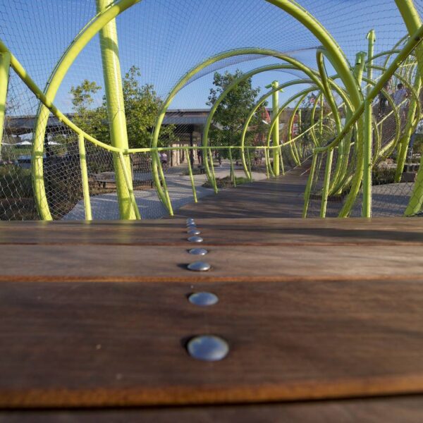 Ipe Decking Secured by Carriage Bolts on Adventure Path at Lewis and Clark Landing