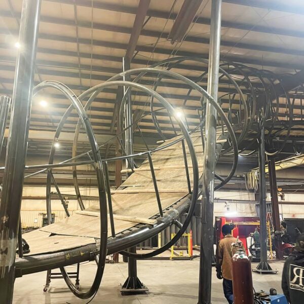 Steel Frame Factory Build for Adventure Path Ramp