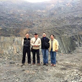 Erik Nelson HDG Building Materials Touring Butterfly Black Quarry in China