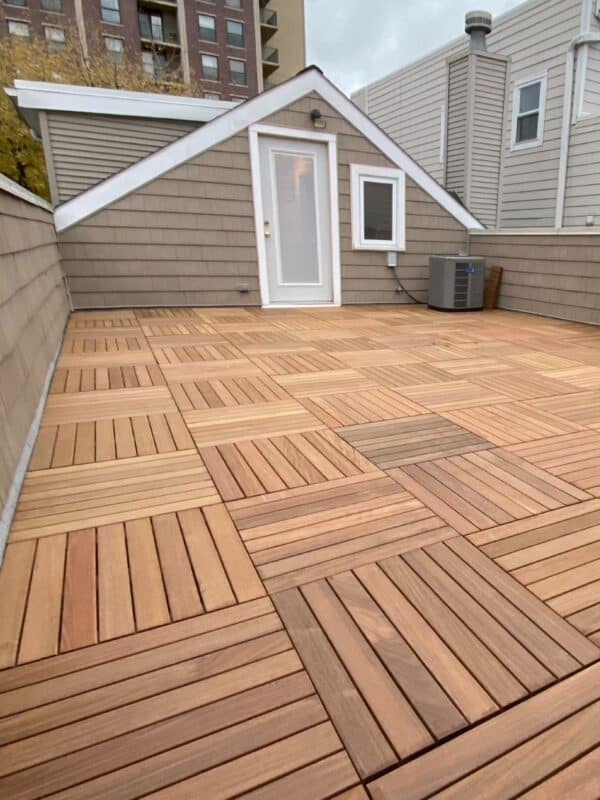 Ipe Rooftop Deck Before and After - HDG Building Materials
