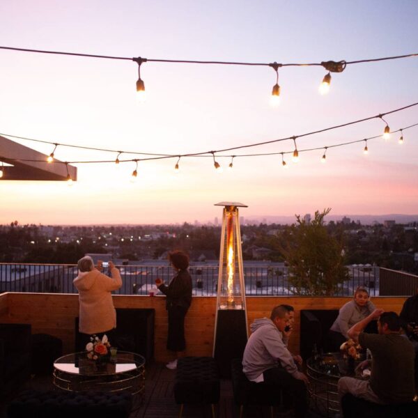 Enjoying the Sunset with Friends at Treehouse Koreatown