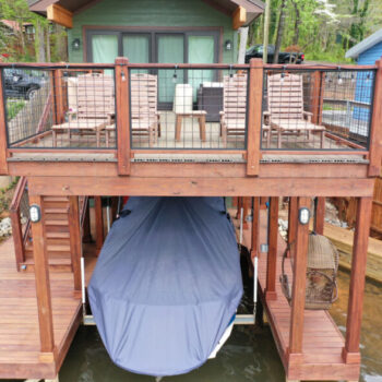 Deck Over Boat Uses DuxxBak Dekk Waterproof Decking to Keep Boat Below Dry and Clean