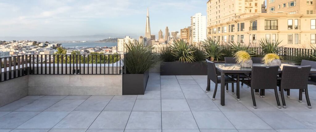 Sandina Cream Porcelain Pavers on San Francisco Rooftop Deck feature image