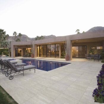 Trevino Tan Travertine Porcelain Paver Pool Surround