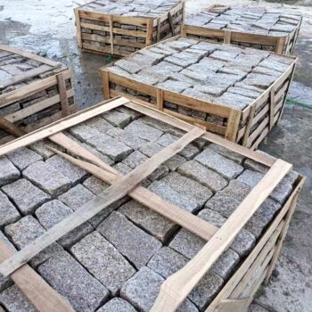 HDG Warm Grey Granite Cobbles Split 6 Faces 10cm x 20cm x 5cm thick