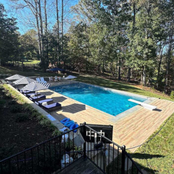 HDG Legno Walnut Porcelain Paver in Pool Surround Makeover Project