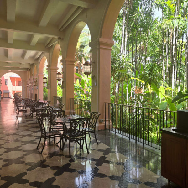 Inviting Arches and Spanish Inspired Architecture at the Royal Hawaiian Hotel in Oahu