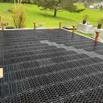 HDG Silca Grates Installed Ready for Concrete Pavers or Porcelain or Stone