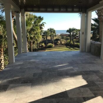 Stone Deck System at Beach Resort