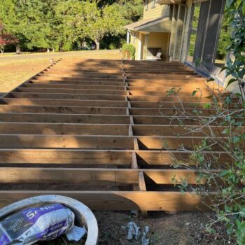 Wood Joist Deck About to be Transformed into a Stone Deck