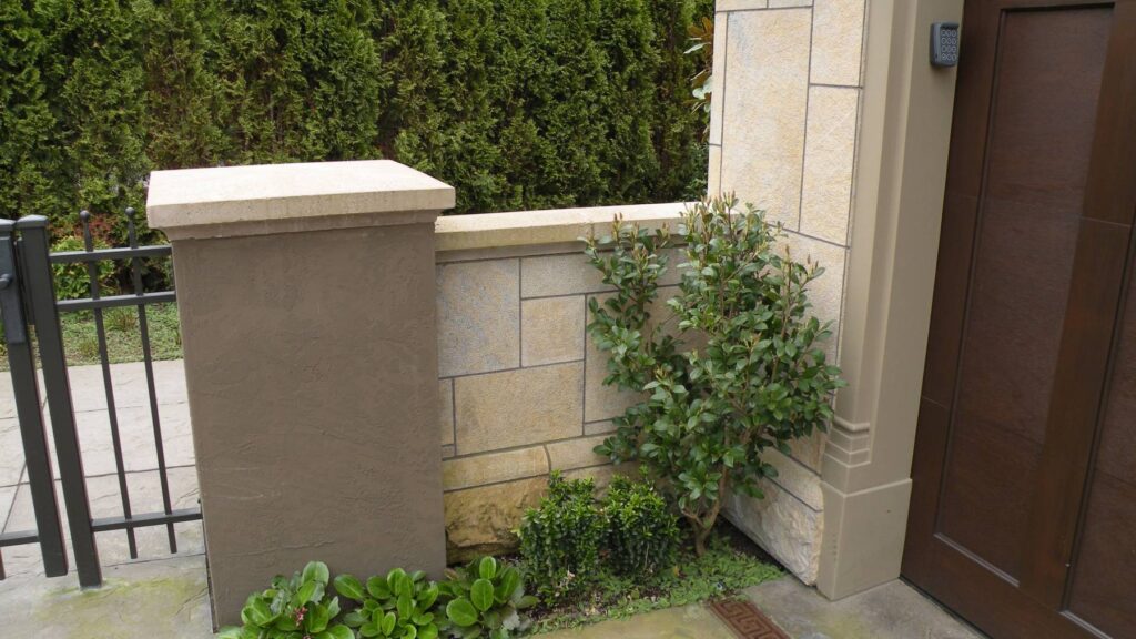 Architectural natural stone used for cladding, wall caps, and pavers