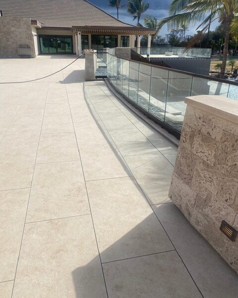 Terrace Promenade with Porcelain Pavers Over Buzon Pedestals at Maui Bay Villas
