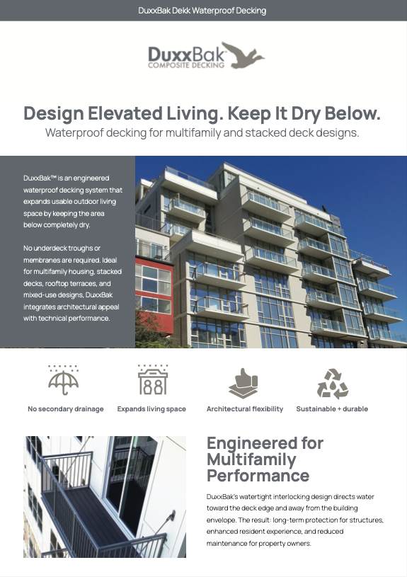 DuxxBak Waterproof Decking Brochure Thumbnail
