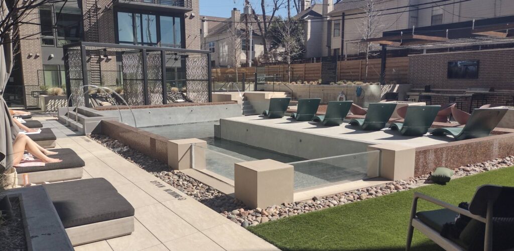 Porcelain Pavers and Pool Surround Dallas Apartment Complex