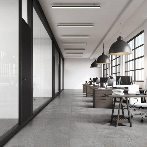Commercial Office Floor with Mod Moon 24x24-inch 2CM Porcelain Pavers