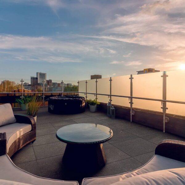 Mod Raven 24x24 inch porcelain paver 2CM Grip finish rooftop deck