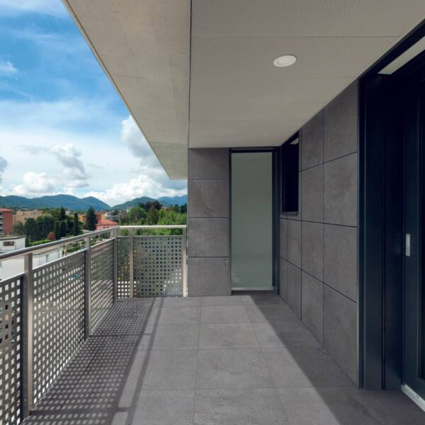 Terrace and Facade with Mod Moon 24x24-inch 2CM Porcelain Pavers