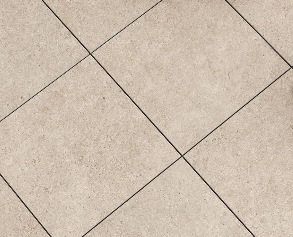 Slate Cream 24x24-inch porcelain pavers installation pattern.