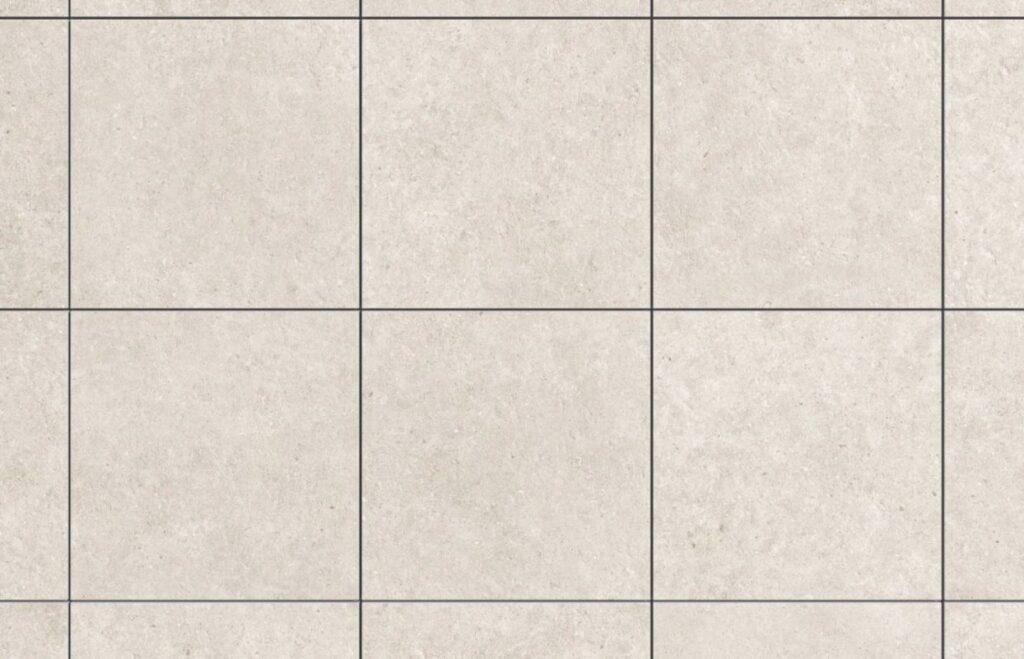 Slate White 24x24-inch porcelain paver installation pattern.